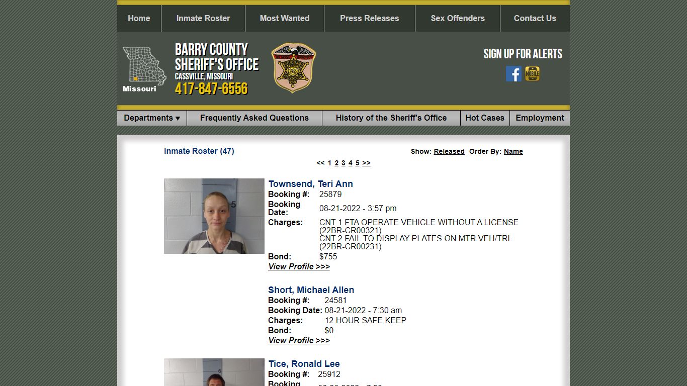 Inmate Roster - Current Inmates Booking Date Descending - Barry County ...